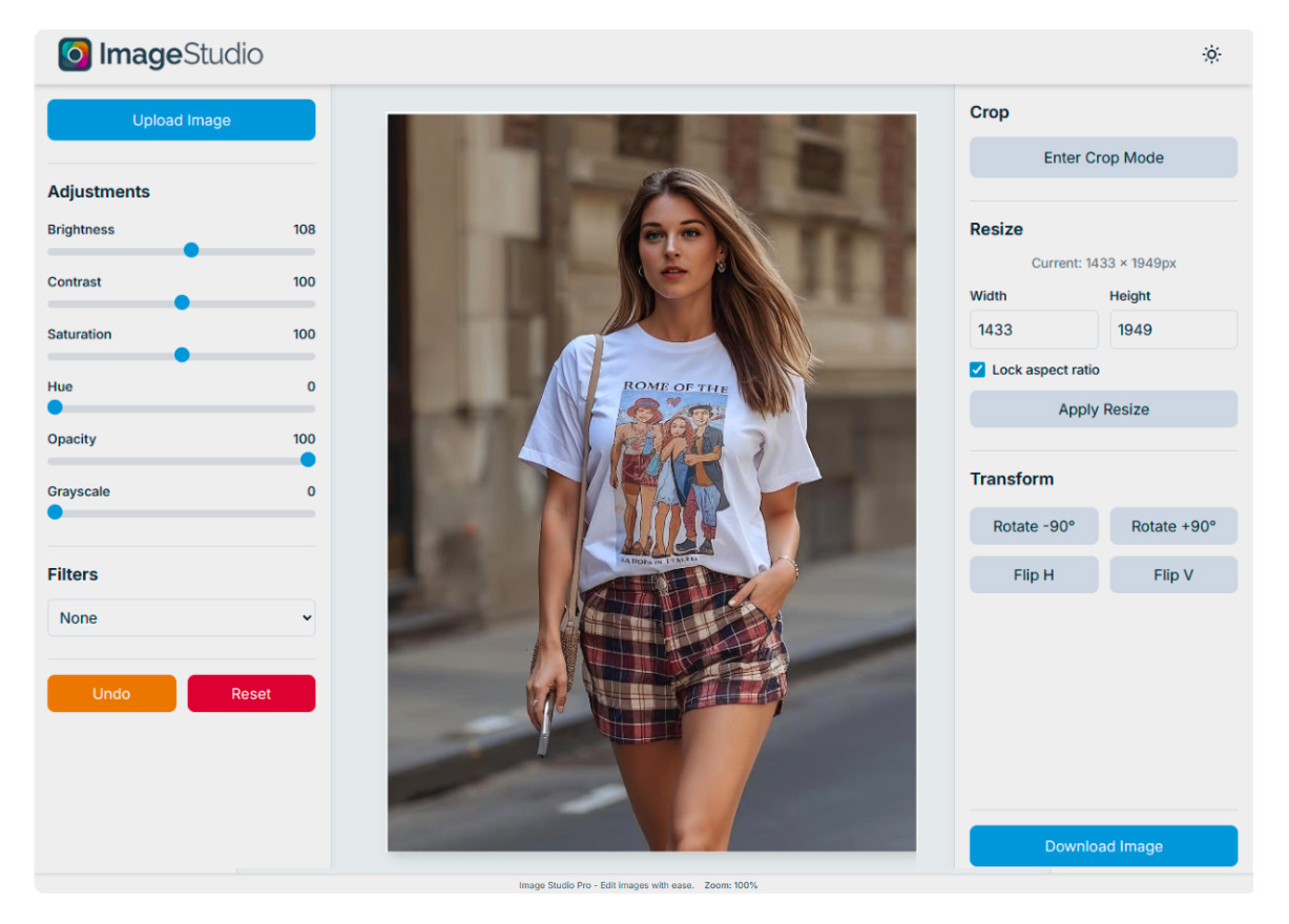Image Studio Interface
